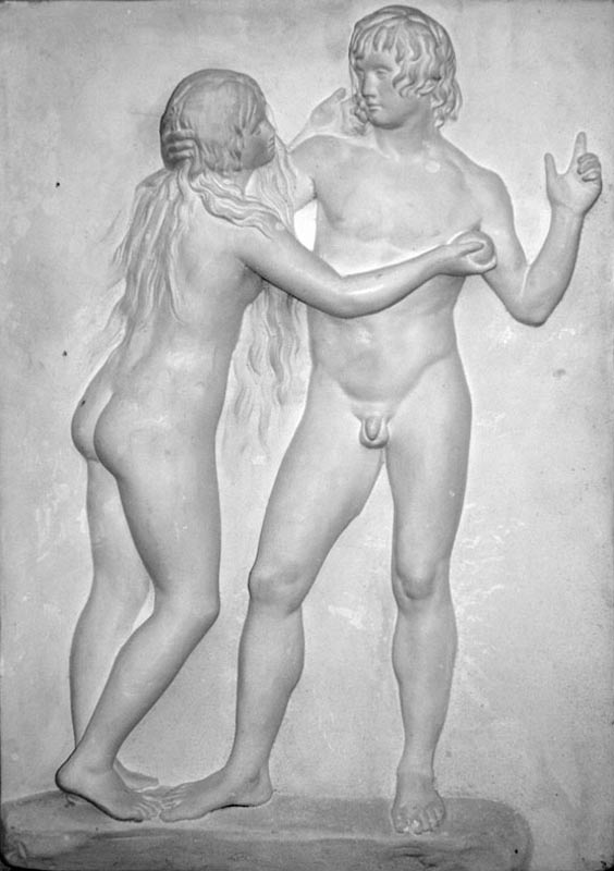 Skulpturenfundus-Reliefs-&-Ornamente-Adam-und-Eva-Relief-von-Johann-Gottfried-Schadow-cut